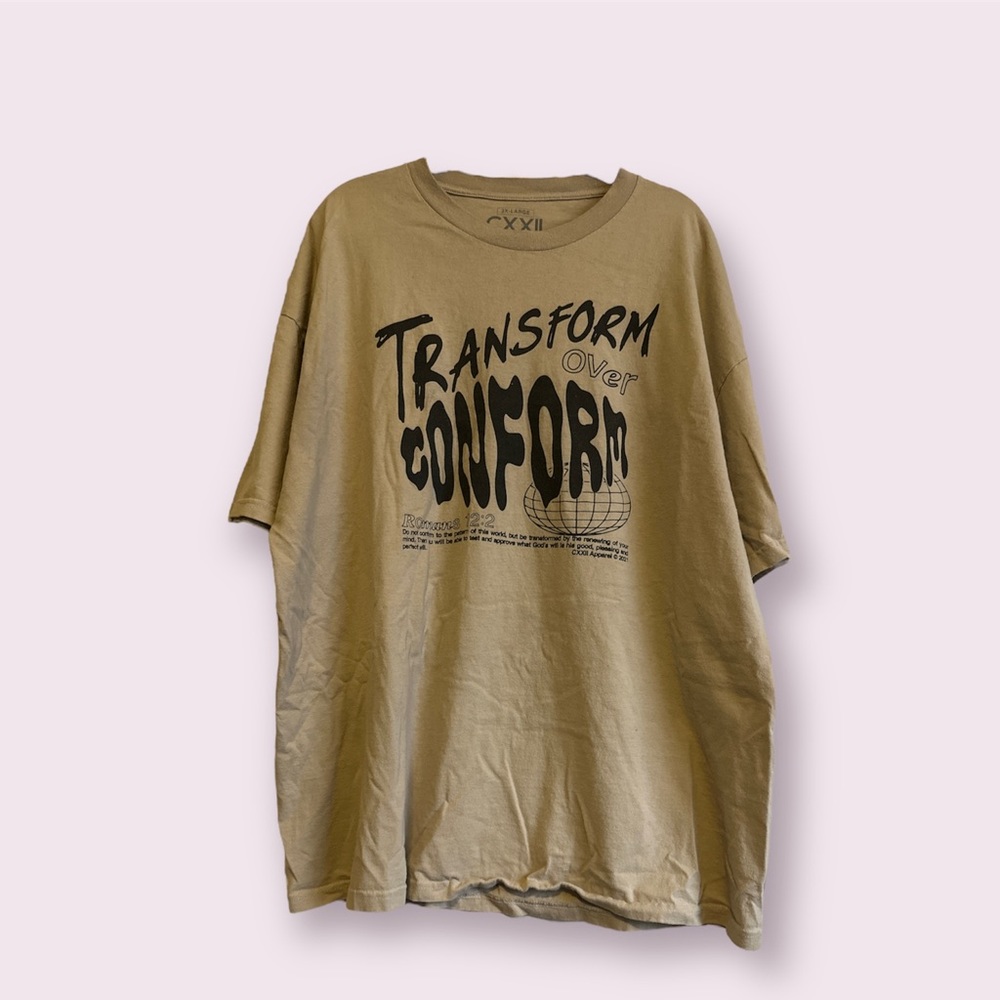 3XL “Transform over Conform” Tee